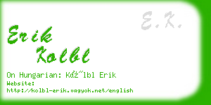 erik kolbl business card